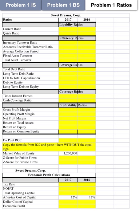 you are using and how you got them. Problem 1 IS Problem