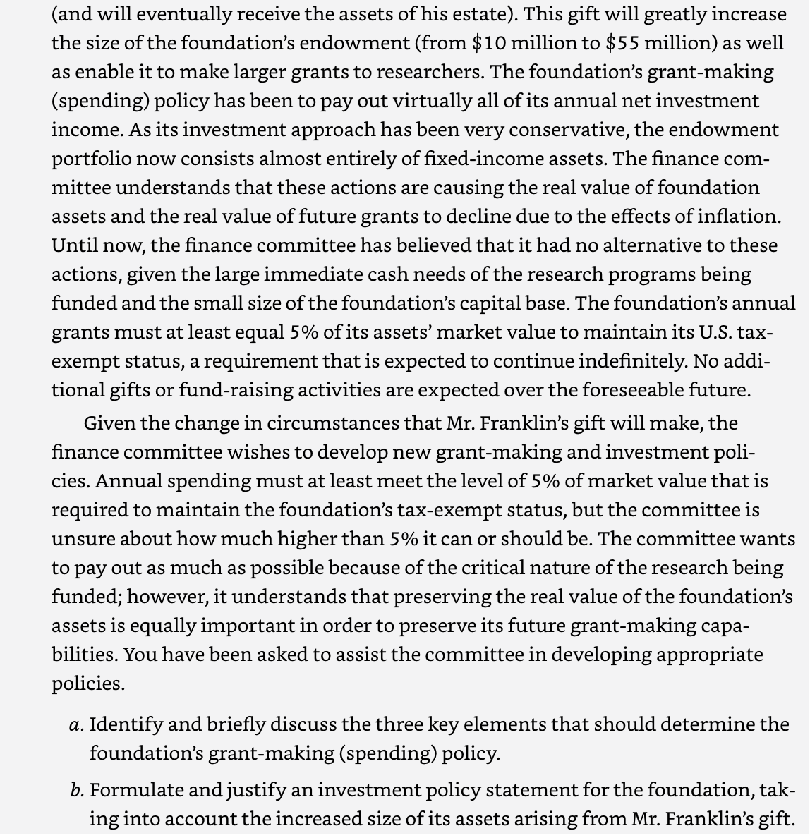 investing for his own account. Following his wife's recent death and settlement