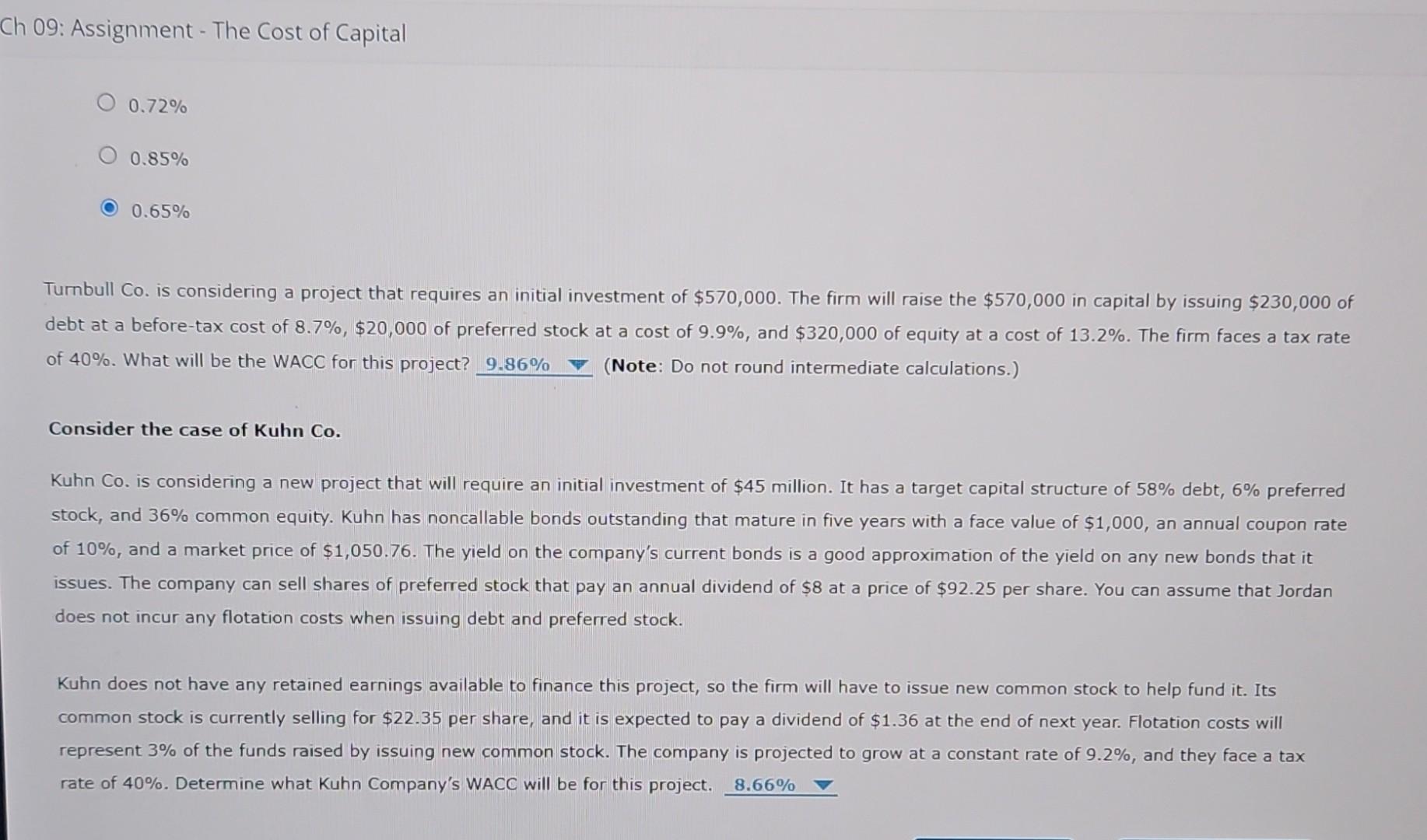 capital budgeting projects. However, it is important to realize that the WACC