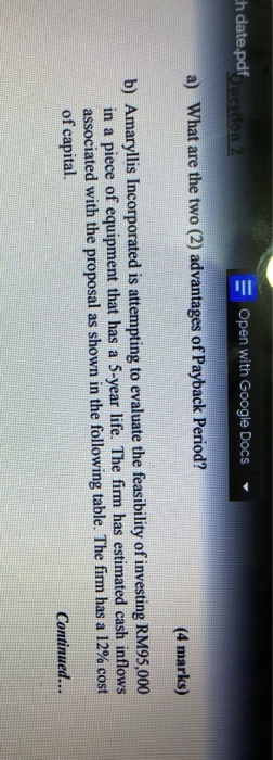  Eh date.pdf uestion 2 Open with Google Docs a) What are