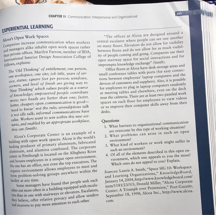  Please read the experimental learning and answer the 4 questions. CHAPTER