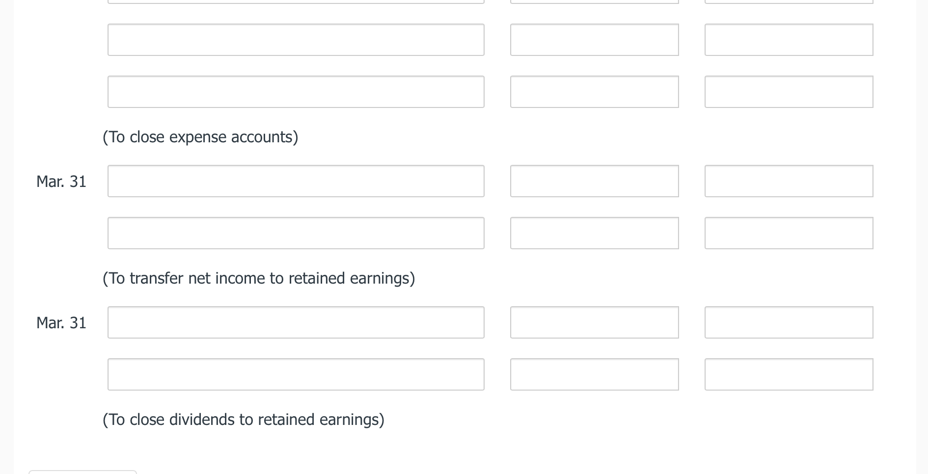 5,000 Common Stock 6,000 Retained Earnings 14,000 Dividends 12,000 Ticket Revenue 65,000