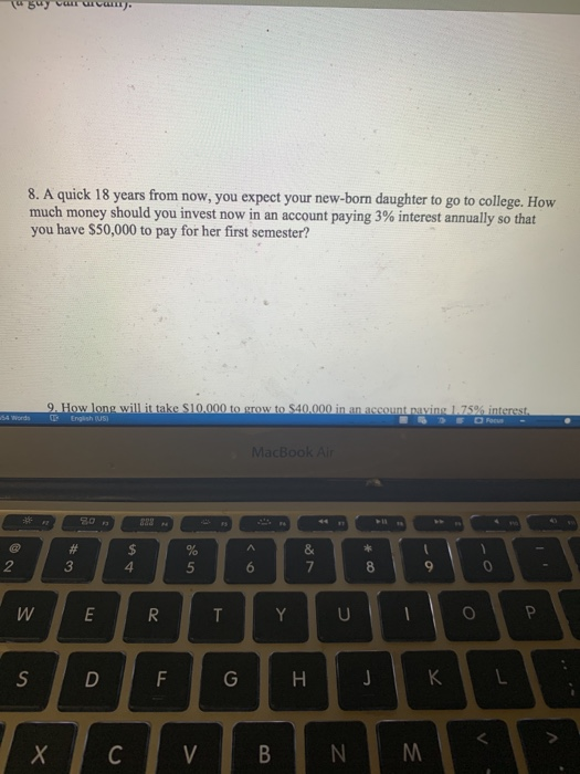  usuy v . 8. A quick 18 years from now, you