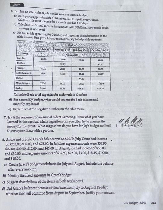 on page 258 . 1. Identify whether each item is income or