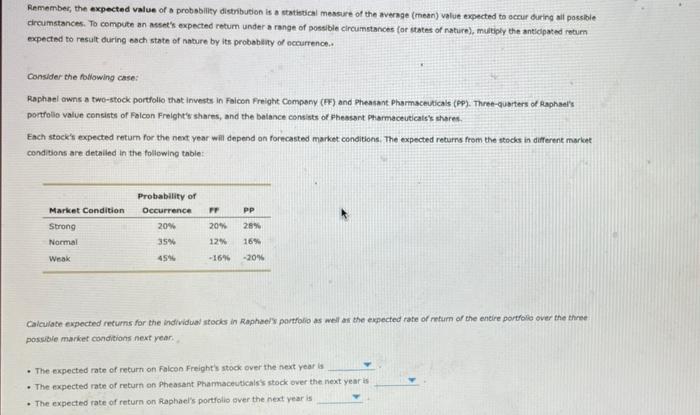  Remember, the expected value of a probability distribution is a statistical