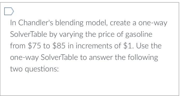 leftover crude oils when the selling price of gasoline is $84? O