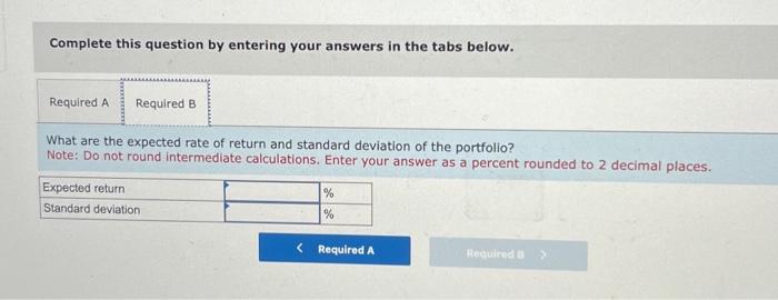 a portfolio with weights of 0.60 in stocks and 0.40 in bonds.