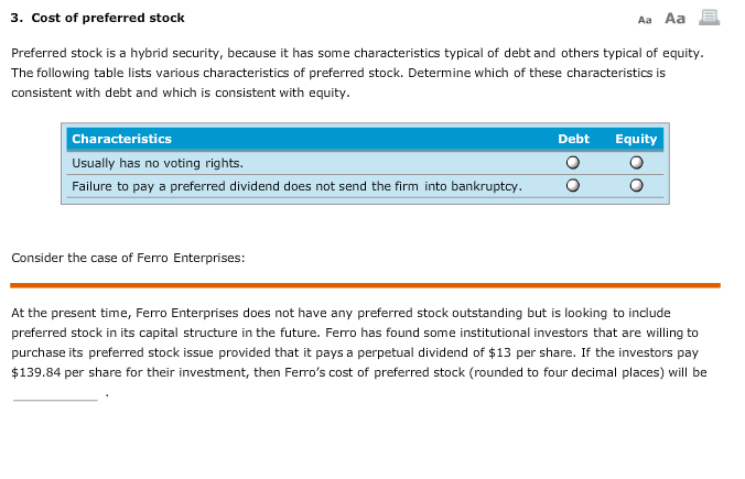 debt and equity, where the weights equal the percentage of each type