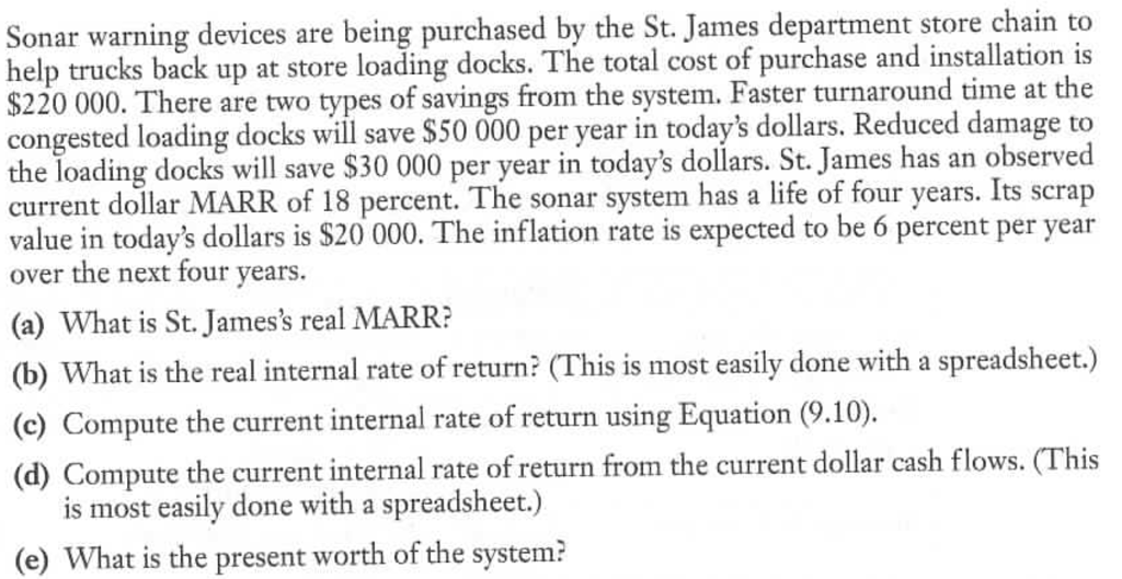 Please answer step by step Sonar warning devices are being purchased by