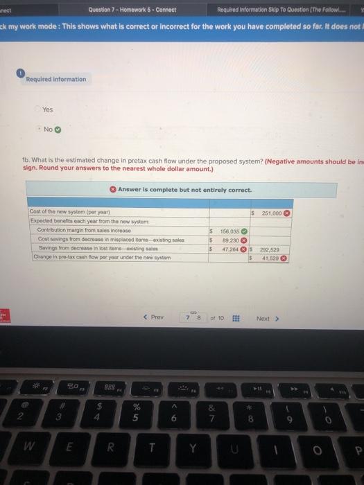 what is correct or incorrect for the work you have completed so