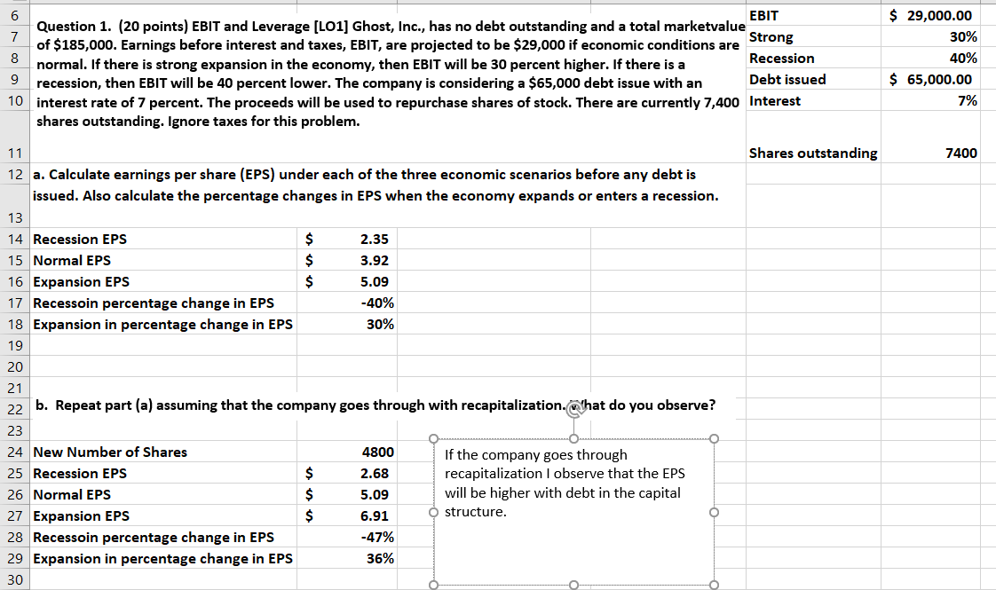 Problem one with answers is the attached image. The question: ROE and