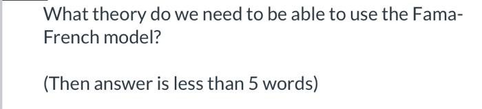  What theory do we need to be able to use the