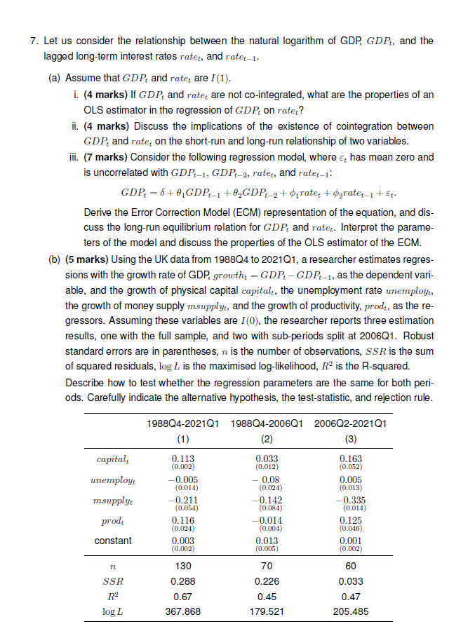  7. Let us consider the relationship between the natural logarithm of