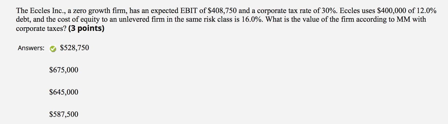 Can you please show the work that gets this answer? The Eccles