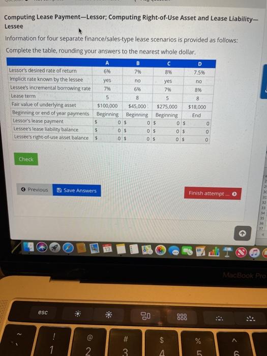  Computing Lease Payment-Lessor; Computing Right-of-Use Asset and Lease Liability- Lessee 6%