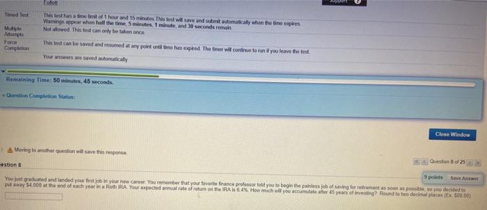  Timed Test Media Attempts Force Ompletion Thisted as a memil hour