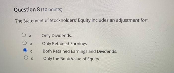 alone. Question 3 (10 points) Compuation of Free Cash Flow (FCF) subtracts