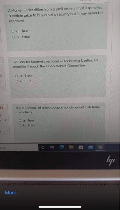  A Market Order differs from a limit order in that it