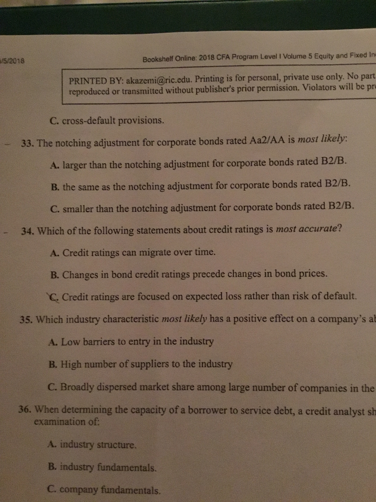 #33 #5/2018 Bookshelf Online: 2018 CFA Program Level I Volume 5 Equity