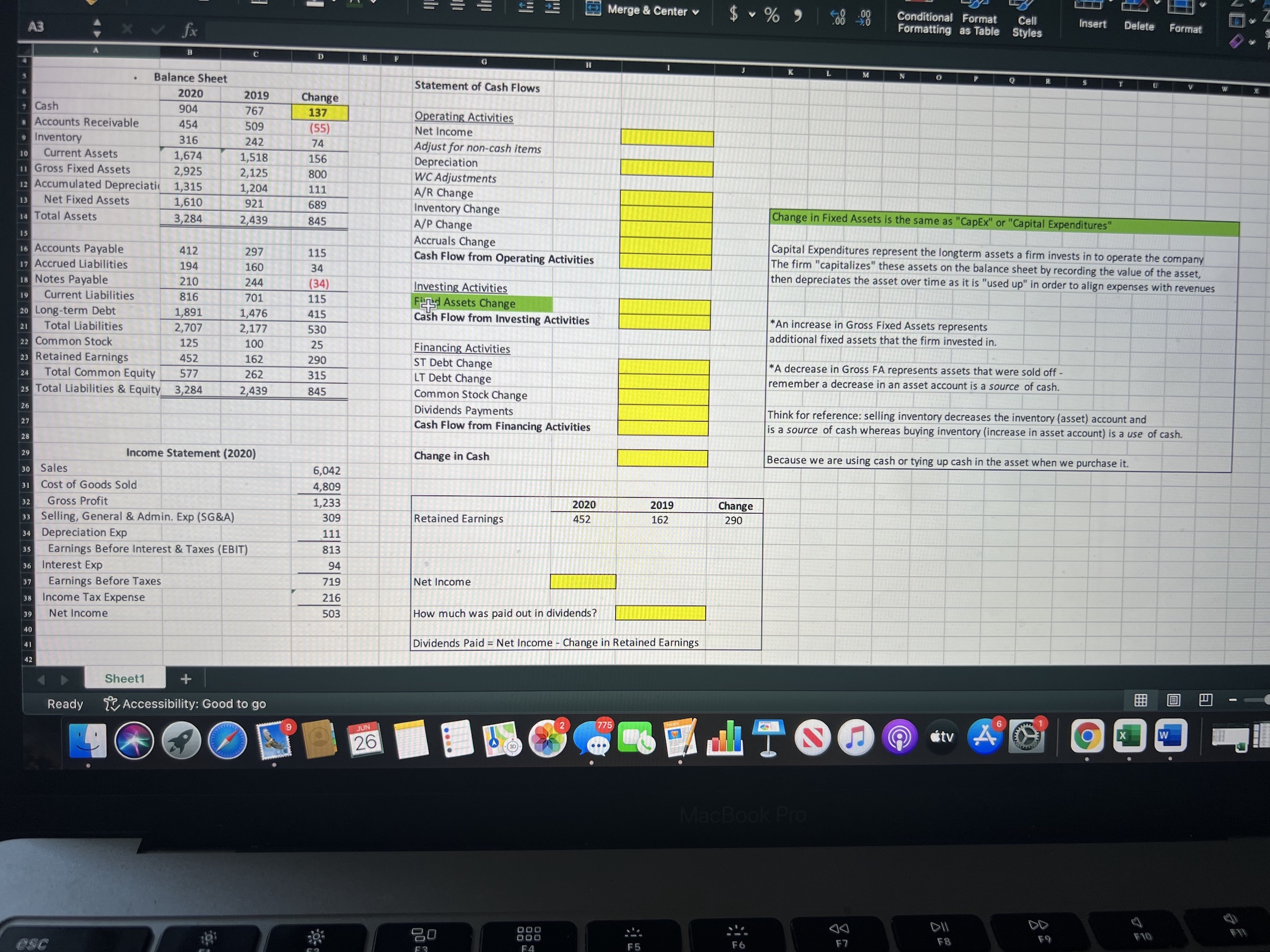 Please fill in highlighted (yellow) cells 