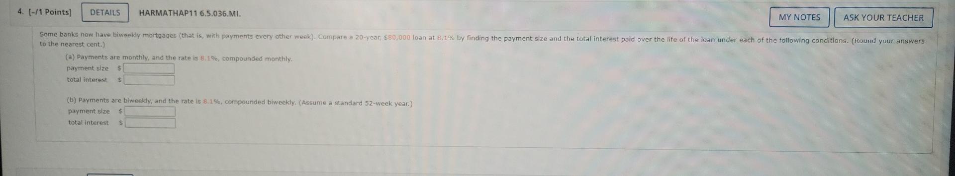  plzz help! 4. [-/1 Points) DETAILS HARMATHAP116.5.036.MI. MY NOTES ASK YOUR