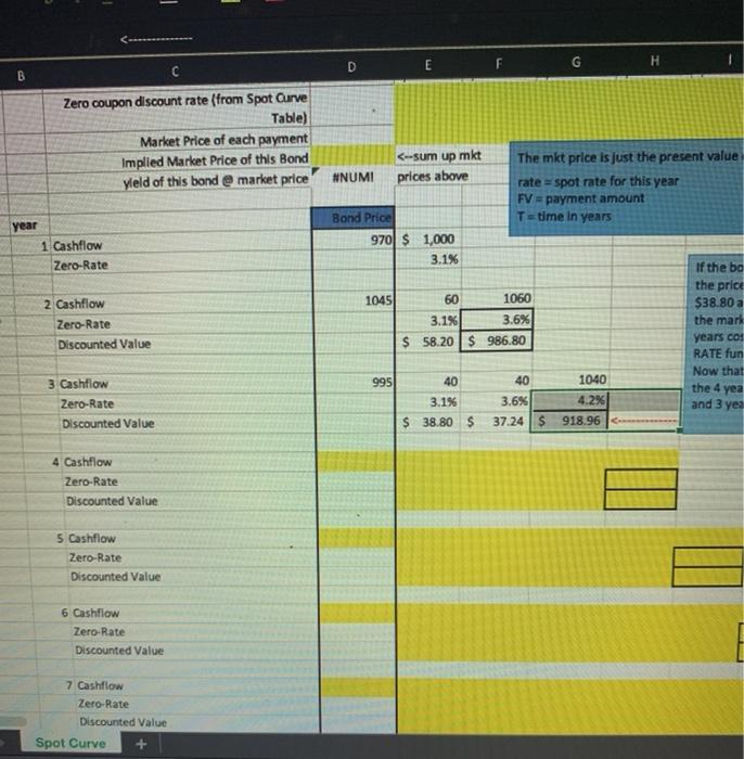 this 10 year bond with a 4% annual coupon by using the