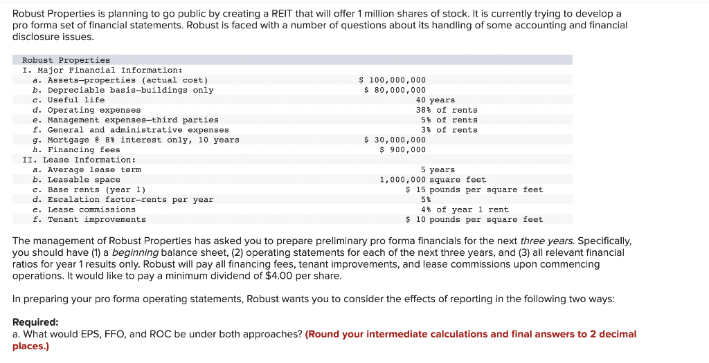  Robust Properties is planning to go public by creating a REIT