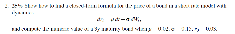  2. 25% Show how to find a closed-form formula for the