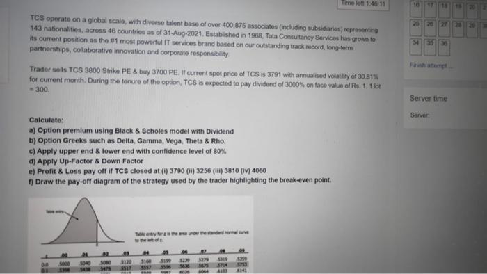 Question 5 Not yet answered Marked out of 15.00 TCS operate on