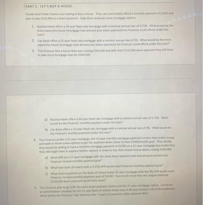 please answer using excel and show work and all formulas. answer all