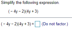 = (Type an integer or a simplified fraction.) Simplify the following expression.