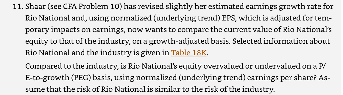  1. Shaar (see CFA Problem 10) has revised slightly her estimated