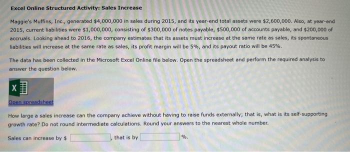  i just need help with: Sales can increase by $____, that