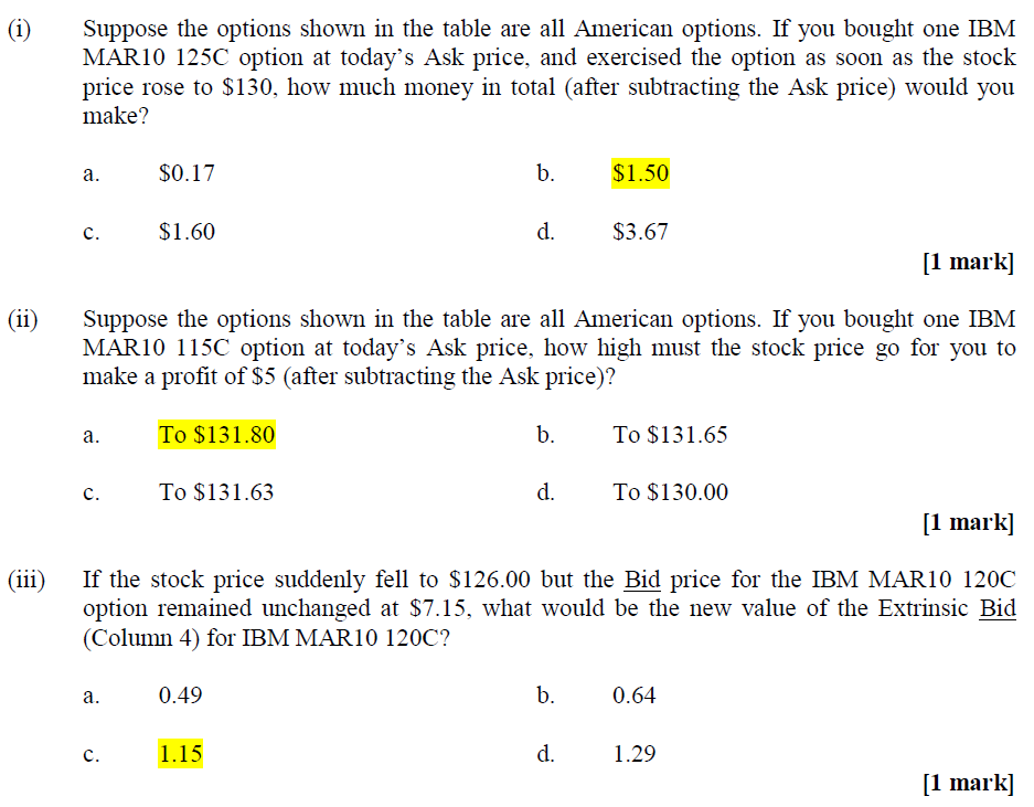 got the answers (the working). Question Three In parts (i)-(v) draw a