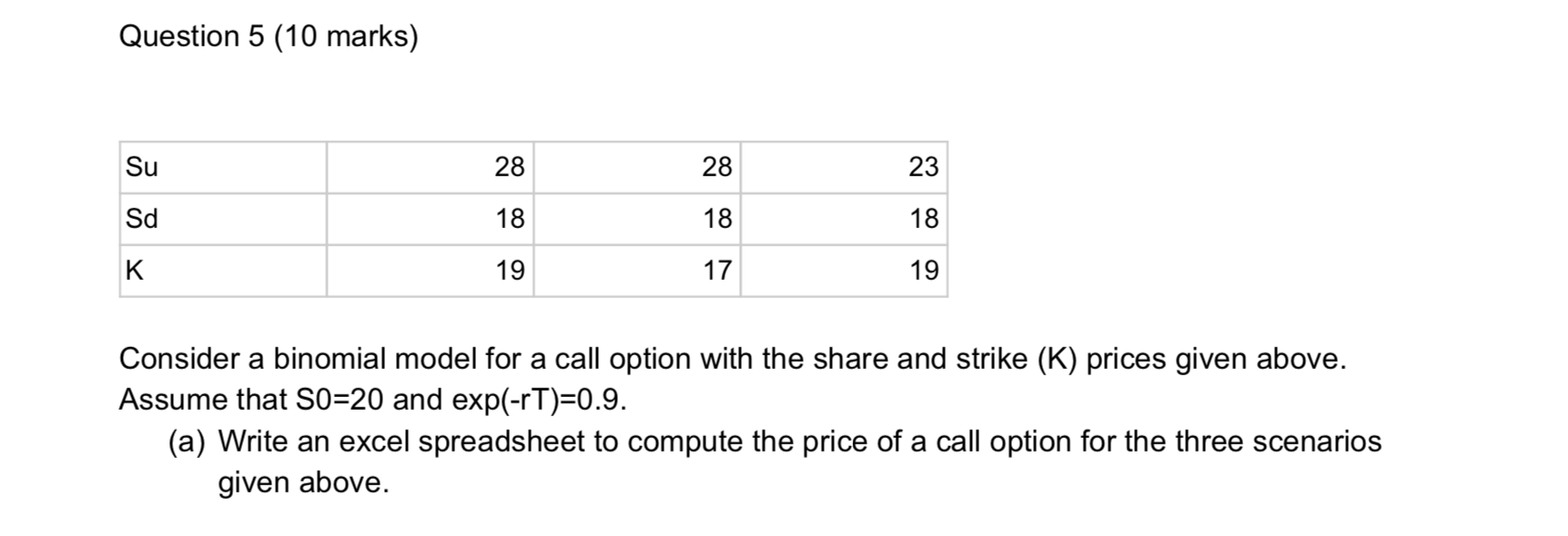 PLEASE HELP OUT WITH QUESTION A,B AND C THANKSS Question 5 (10