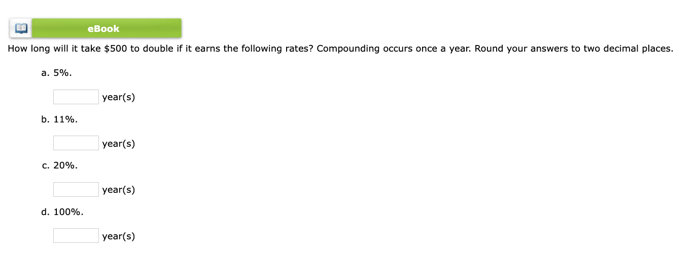 How long will it take How long will it take $500 to
