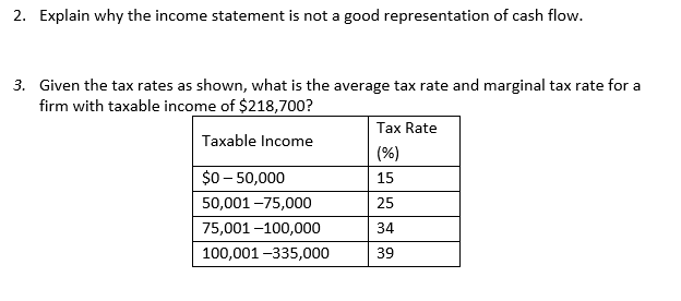 2. Explain why the income statement is not a good representation