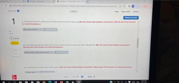 to grow at a constant rate of 5 percent over the next