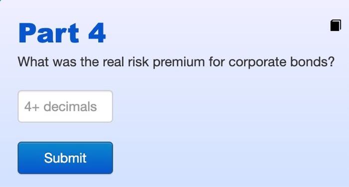 Part 2 What was the real return on small company stocks? 3+