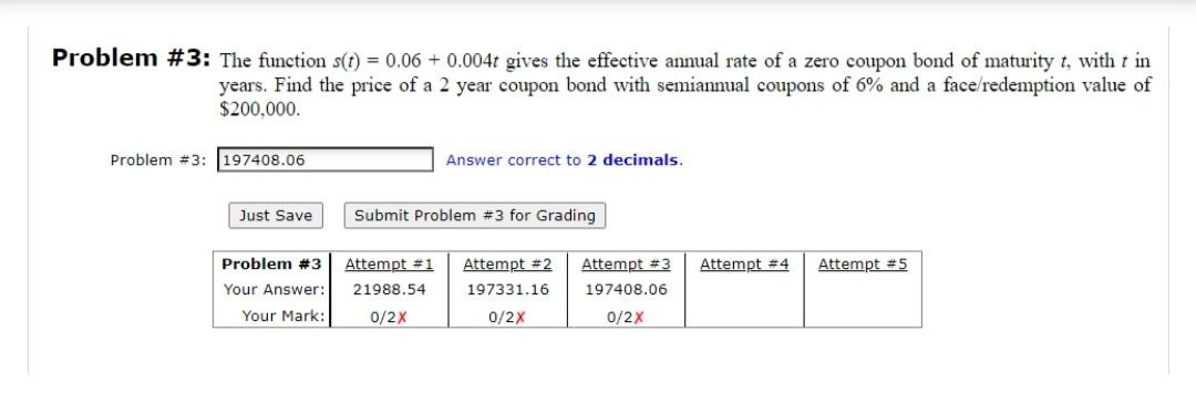  Problem #3: The function s(t) = 0.06 + 0.004t gives the