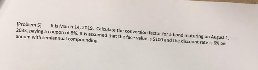  [Problem 5] It is March 14, 2019. Calculate the conversion factor