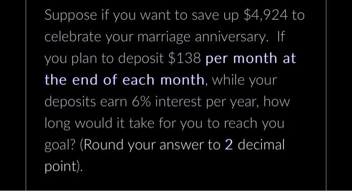 APR interest on deposits, then how much would have to deposit every