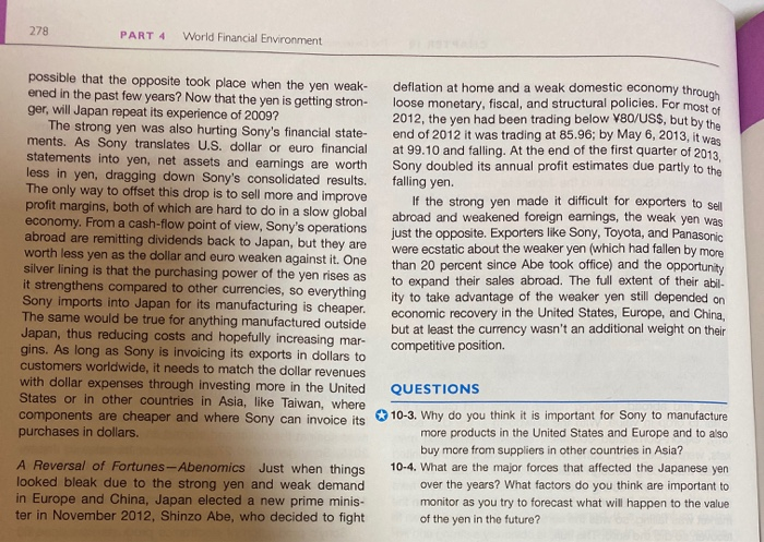 the value of the yen in the future? CASE Welcome to the