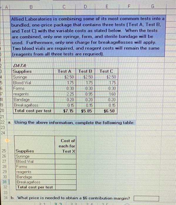  B C D E LL F G Allied Laboratories is combining