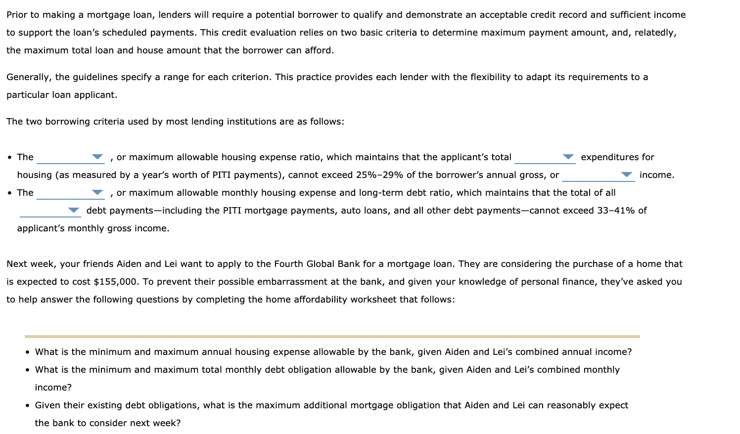 Drop-down option one: Front end,back-end Drop down option two: monthly, annual
