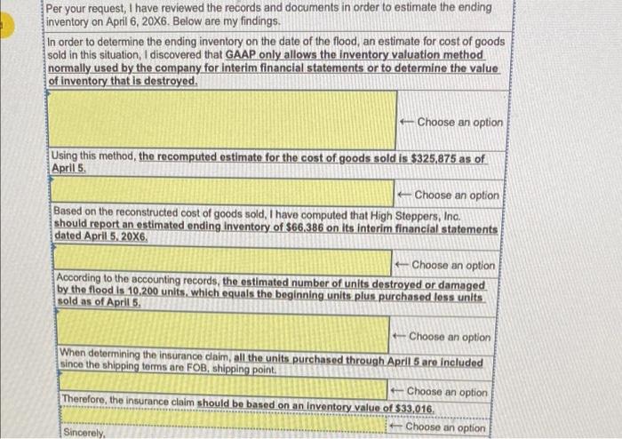 inventory that is destroyed. Choose an option llei 326874 Keisazet wordeste proytanowtimate