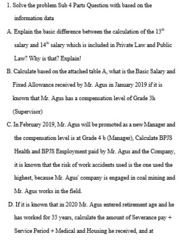 This is Management question. Please help to solve this. 1. Solve the