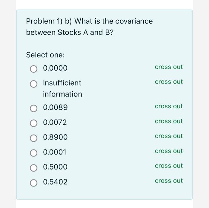 Stock B, and 20% in Stock C. a) What is the expected