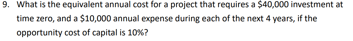 Please explain why the answer become that What is the equivalent annual