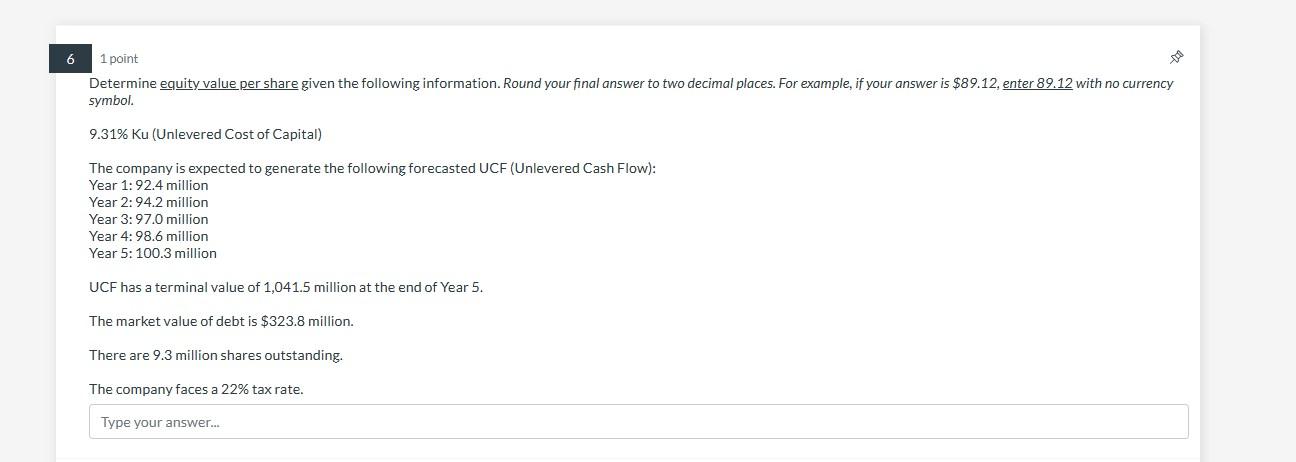 can you answer this question for me please? 61 point Determine equity